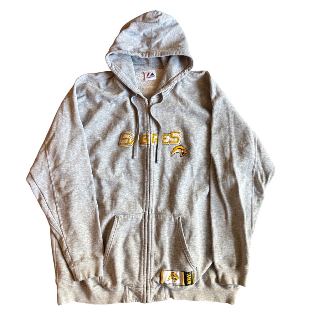 Y2K Buffalo Sabres NHL Hockey Full Zip Hoodie